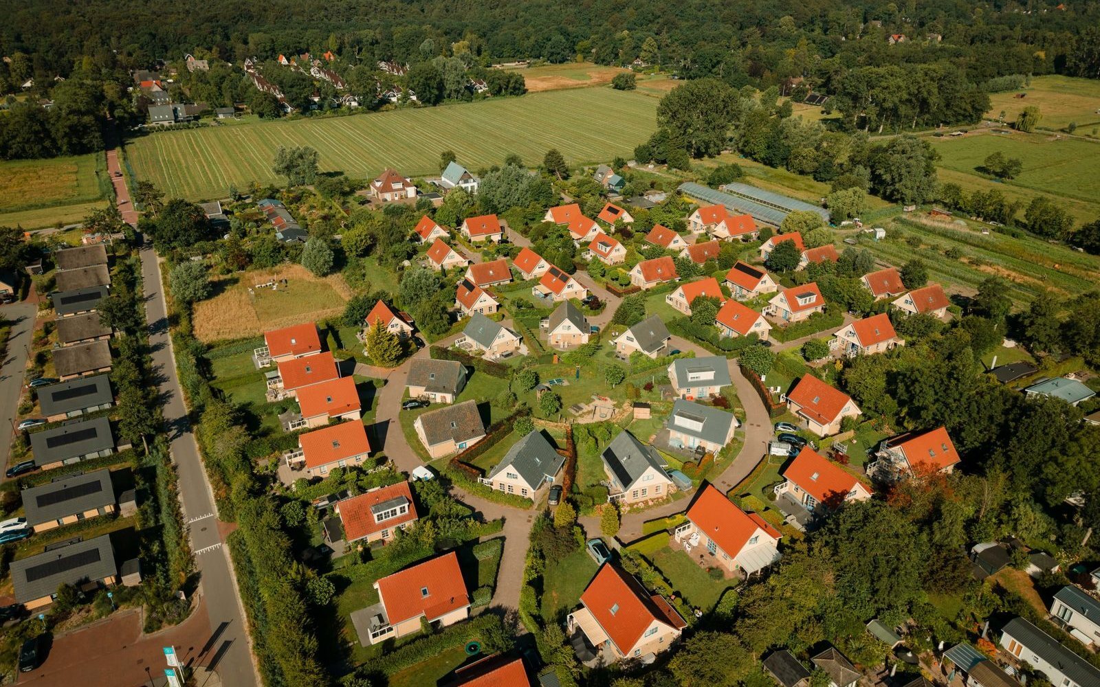 Bungalowpark van bovenaf