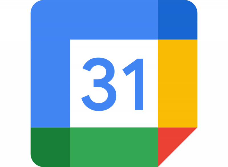 Het logo van Google Agenda, een kalender die werkt met iCal