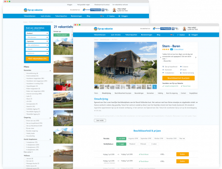 Online verhuurwebsite online boekingsplatform