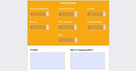 voorbeeld beoordelingsformulier