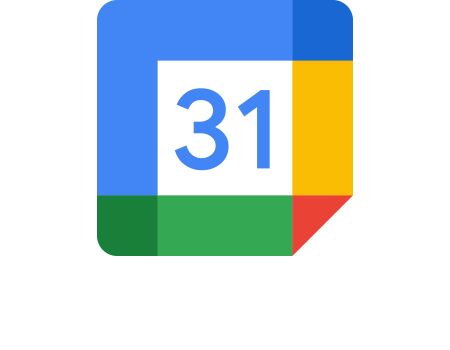 Het logo van Google Agenda, een kalender die werkt met iCal